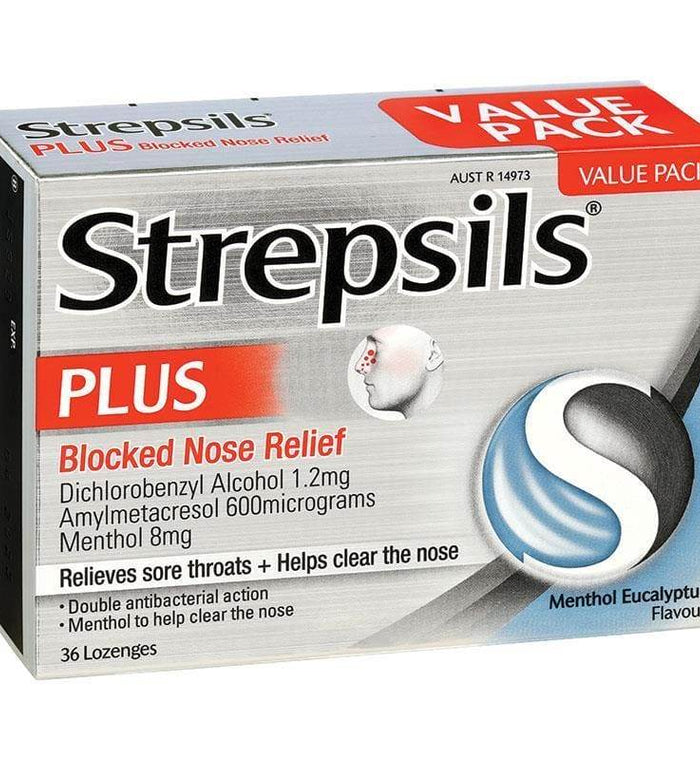 Strepsils Plus Blckd Nose Relief 36 - Life Pharmacy Orewa