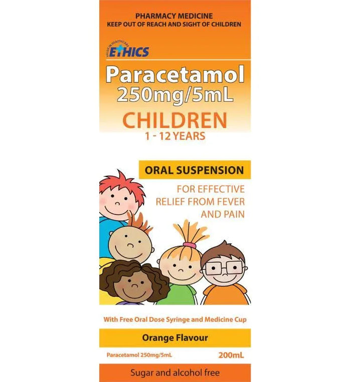 Ethics Paracetamol Suspension 250Mg/5Ml 200Ml