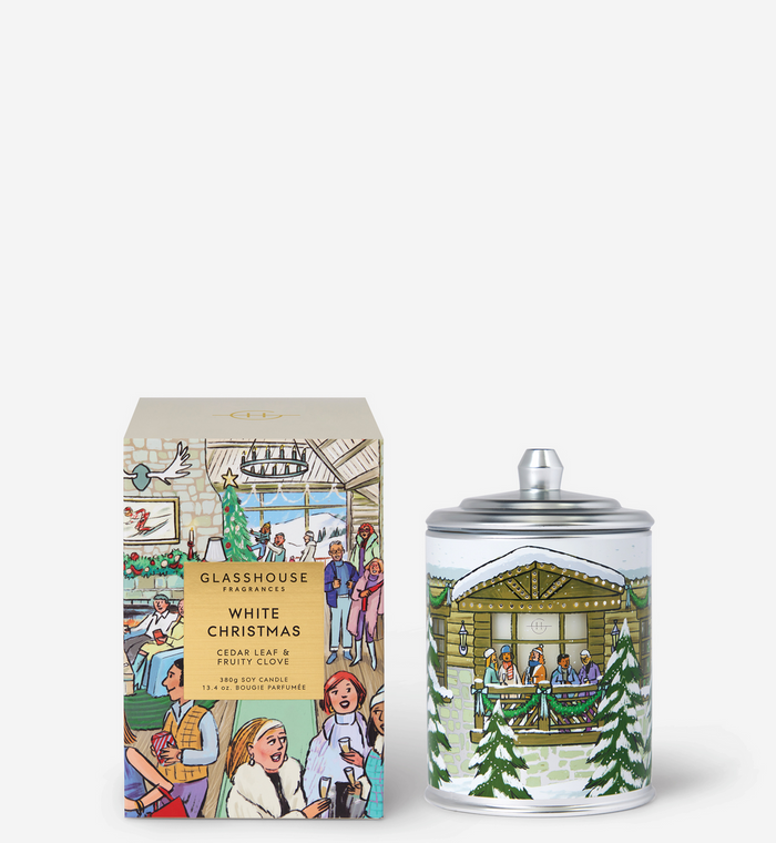Glasshouse Candle 380G White Christmas by Life Pharmacy Orewa