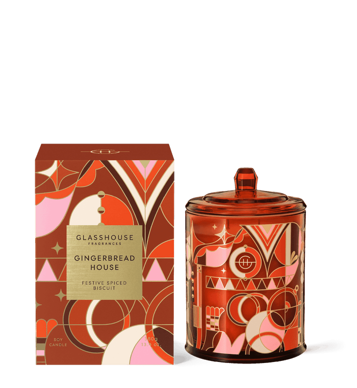 GlassHouse Candle 380G Ginderbread House - Life Pharmacy Orewa