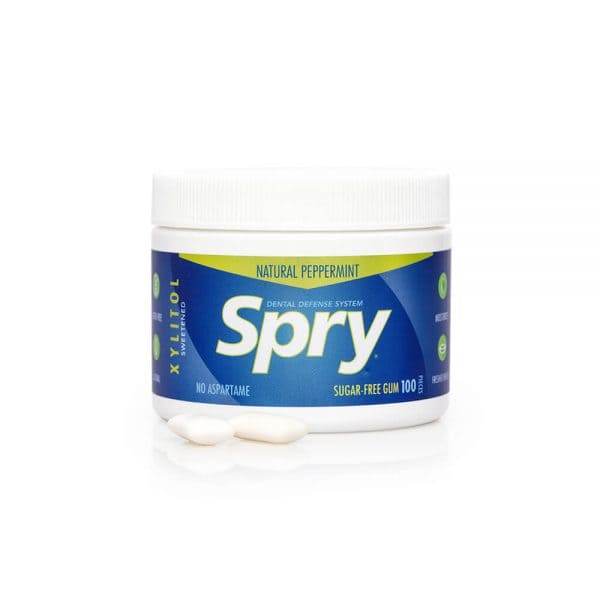 Spry Gum - Peppermint 100 Tub - Life Pharmacy Orewa