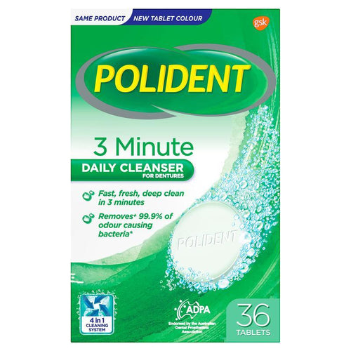 Polident Fast Action 3 Mins Tabs 36