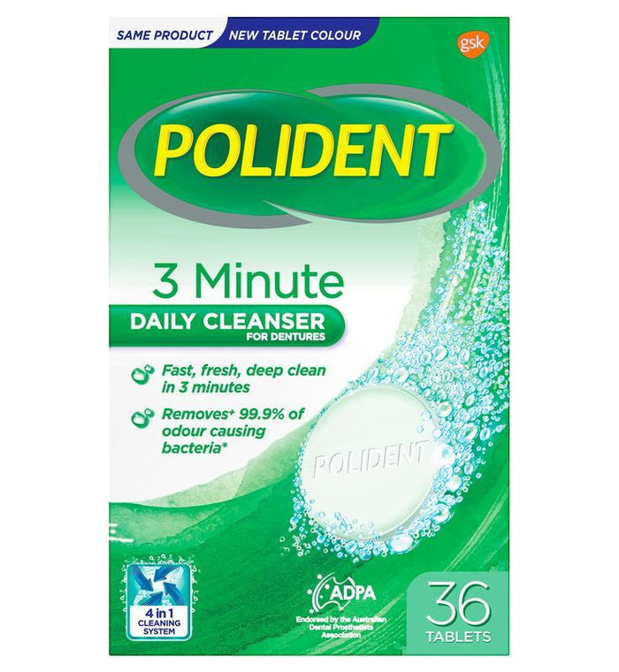 Polident Fast Action 3 Mins Tabs 36