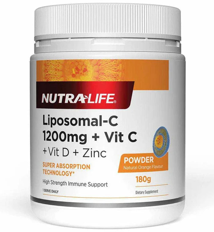 Nutralife Liposomal-C 1200Mg Vit C + D + Zinc 180gm