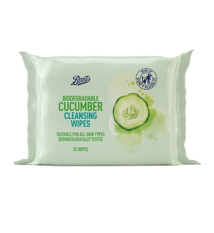 Boots Biodegradable Cleans Wipes Cucumber 25S - Life Pharmacy Orewa