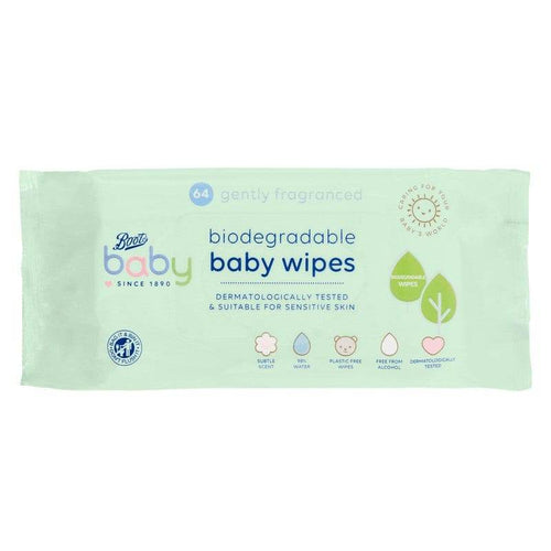 Boots Baby Biodegradable Wipes Fragranced 64 Pack - Life Pharmacy Orewa