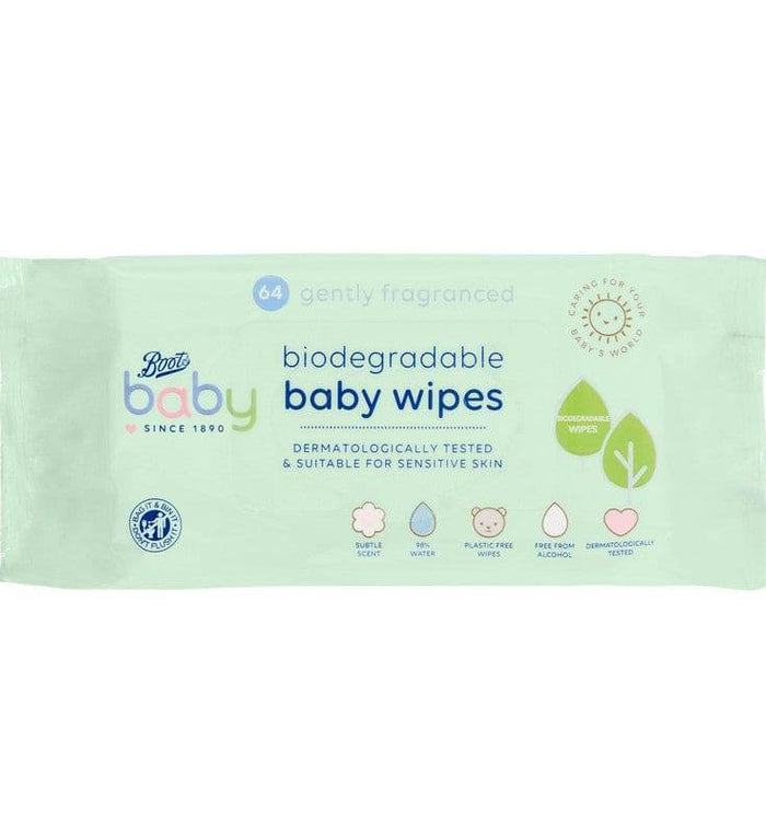Boots Baby Biodegradable Wipes Fragranced 64 Pack - Life Pharmacy Orewa