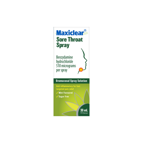 Maxiclear Sore Throat Spray 3mg/mL 30mL