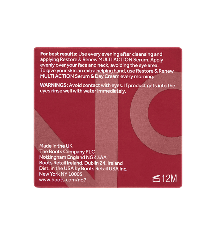 No7 Restore & Renew Face & Neck Multi Action Night Cream 50ml - Life Pharmacy Orewa