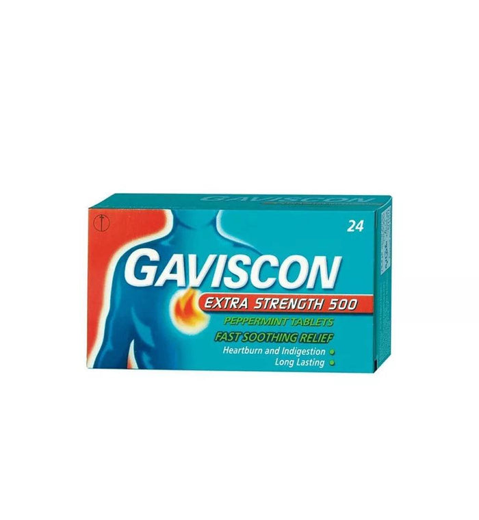 Gaviscon Ex. Strength Peppermint Tab 24S - Life Pharmacy Orewa