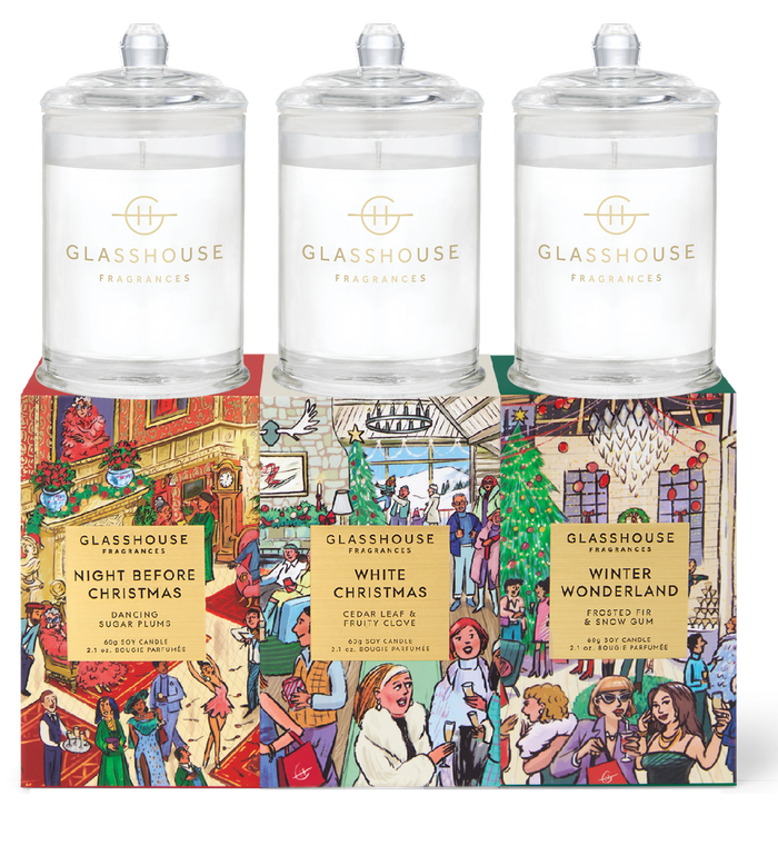 Glasshouse Candle 60G Christmas Trio Set by Life Pharmacy Orewa