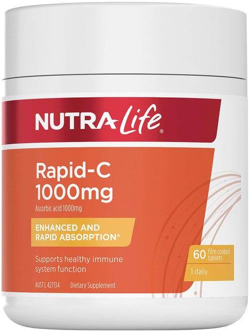 NutraLife Rapid-C 1000Mg 60 Tabs - Life Pharmacy Orewa
