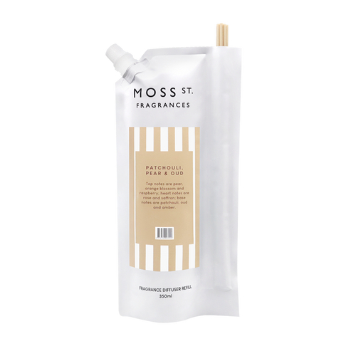 Moss St Diffuser Patchouli, Pear & Oud 350ml by Life Pharmacy Orewa