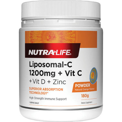 Nutralife Liposomal-C 1200Mg Vit C + D + Zinc 180gm