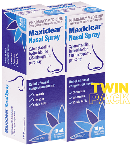 Maxiclear Nasal Spray 10ml Twin Pack - Life Pharmacy Orewa