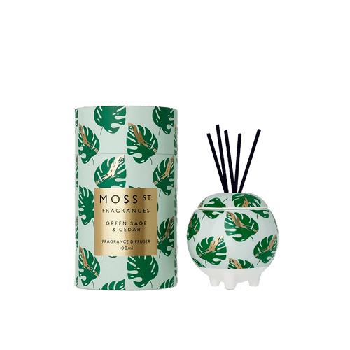 Moss St 100Ml Diffuser Green Sage & Cedar - Life Pharmacy Orewa