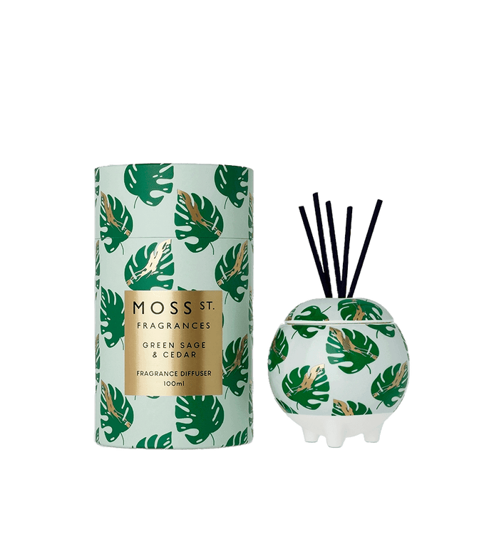 Moss St 100Ml Diffuser Green Sage & Cedar - Life Pharmacy Orewa