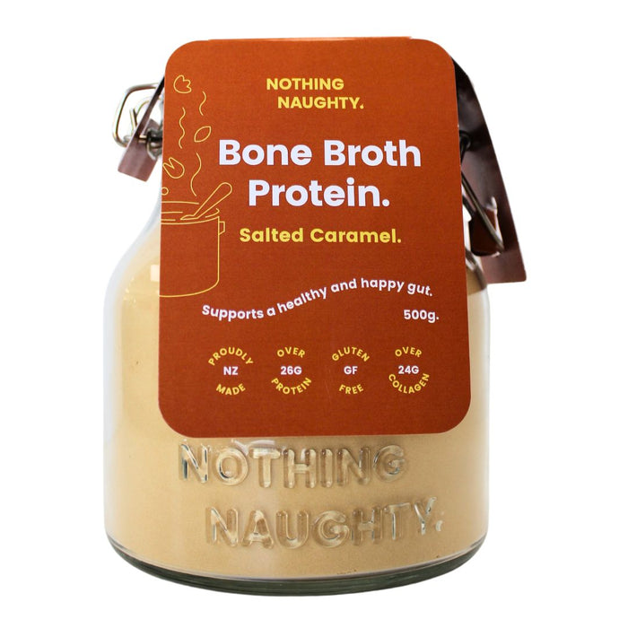 Nothing Naughty Bone Broth Powder Salted Caramel