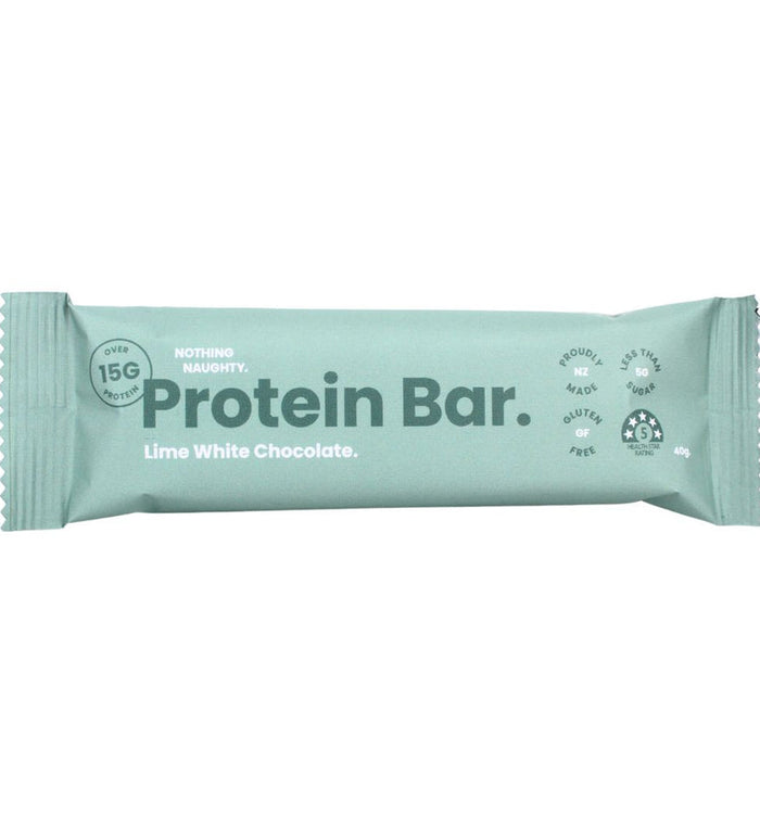 Nothing Naughty Protein Bar Lime White Chocolate