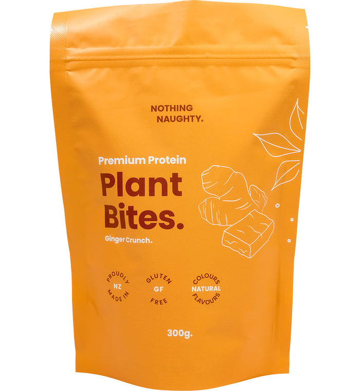 Nothing Naughty Plant Protein Bites Ginger Crunch