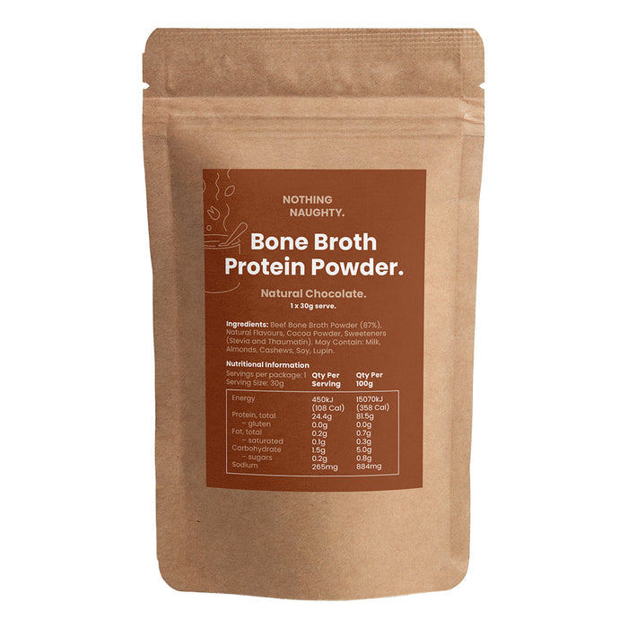 Nothing Naughty Bone Broth Powder Chocolate 30gm