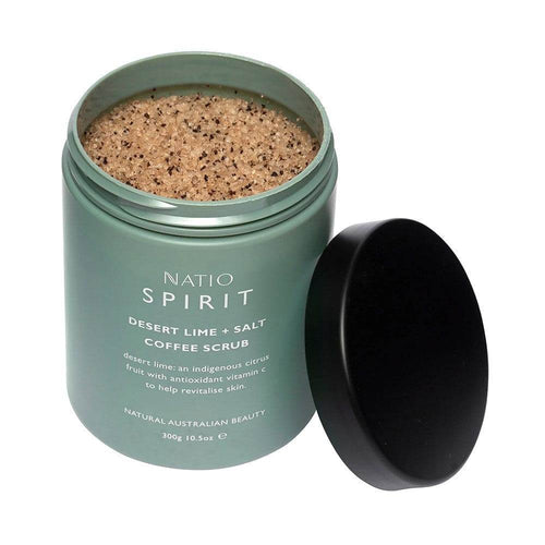 Natio Spirit Desert Lime + Salt Coffee Scrub - Life Pharmacy Orewa