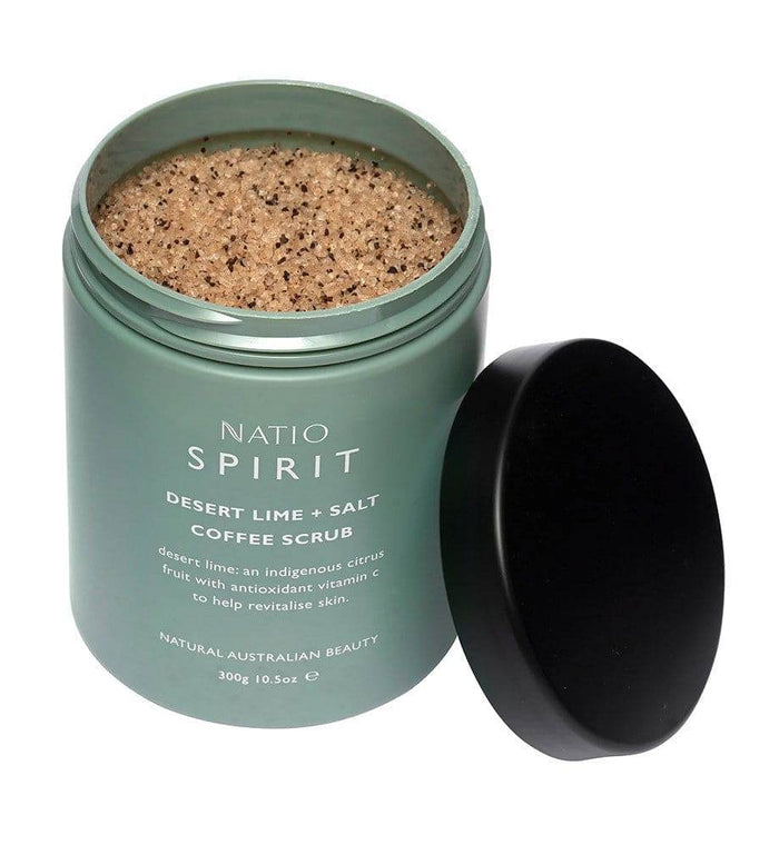 Natio Spirit Desert Lime + Salt Coffee Scrub - Life Pharmacy Orewa