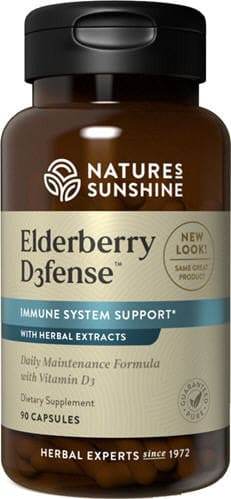 Natures Sunshine Elderberry D3Fense 90 Capsules - Life Pharmacy Orewa