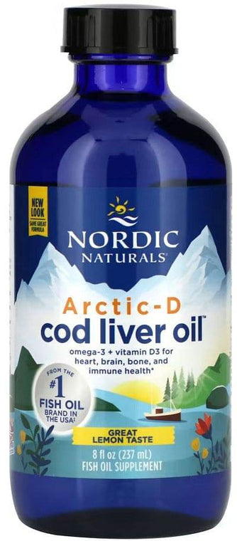 Nordic Naturals Arctic-D Cod Liver Oil 257ml Lemon - Life Pharmacy Orewa
