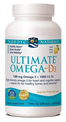 Nordic Nat Ultimate Omega D3 120 S/Gels - Life Pharmacy Orewa