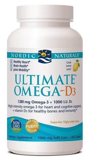 Nordic Nat Ultimate Omega D3 120 S/Gels - Life Pharmacy Orewa