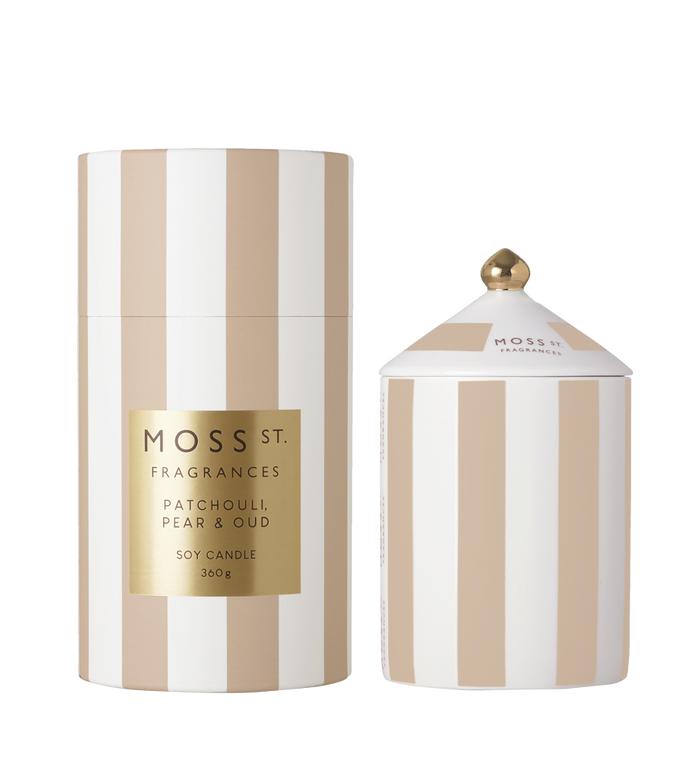 Moss St Candle Patchouli, Pear & Oud 100G by Life Pharmacy Orewa