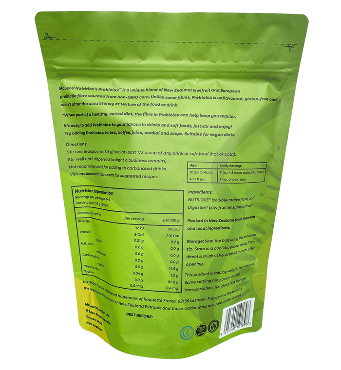 Prebiolax Soluble Fibre 500g McLeods Nutrition - Life Pharmacy Orewa