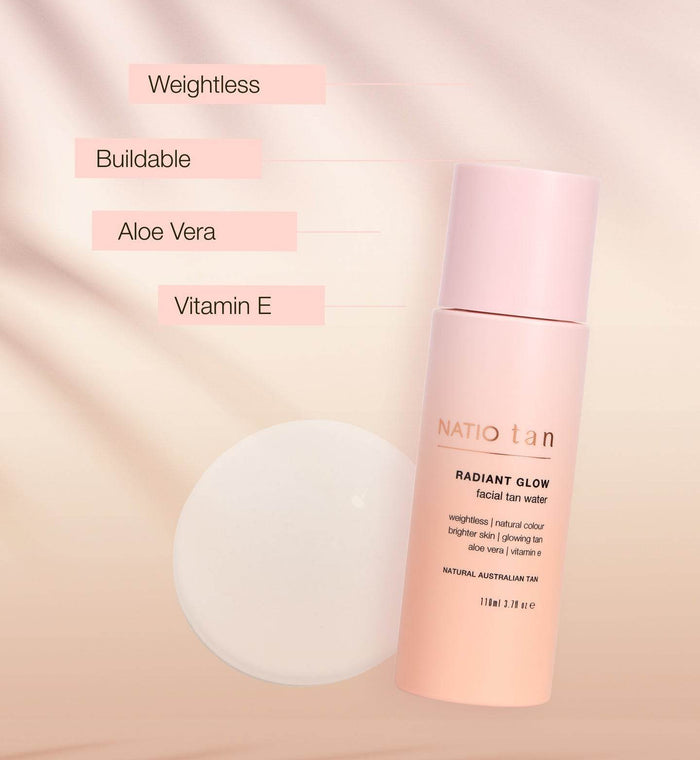 Natio Radiant Glow Facial Tan Water 110ml - Life Pharmacy Orewa