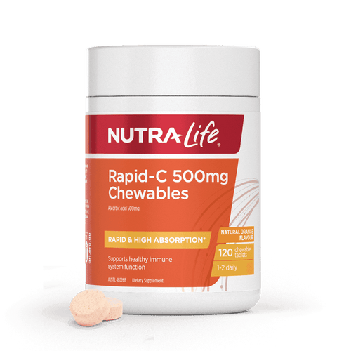 NutraLife Rapid 500Mg Chewables 120 Tabs - Life Pharmacy Orewa