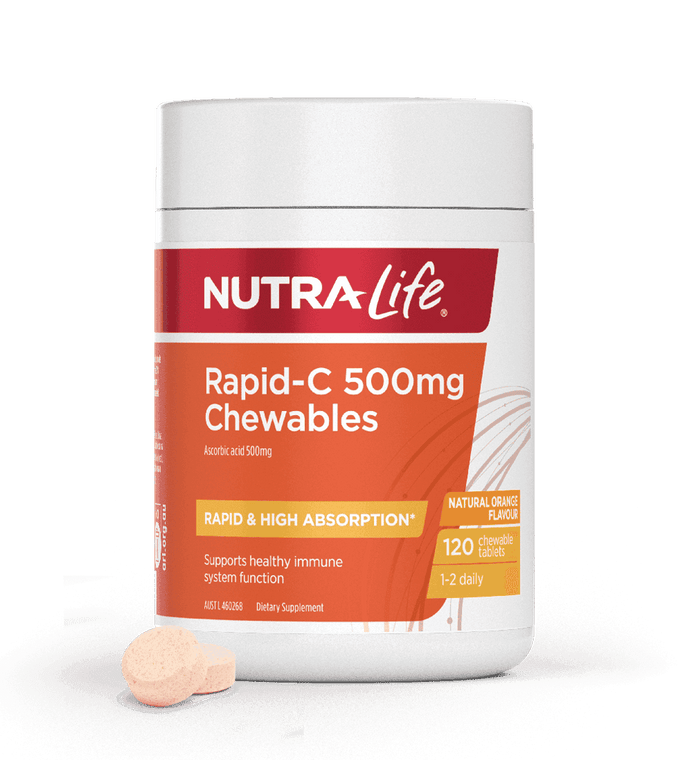 NutraLife Rapid 500Mg Chewables 120 Tabs - Life Pharmacy Orewa