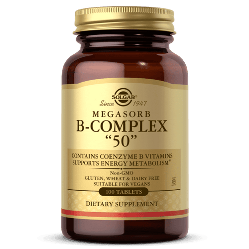 Solgar Vitamin B Megasorb 50 Tablets - Life Pharmacy Orewa