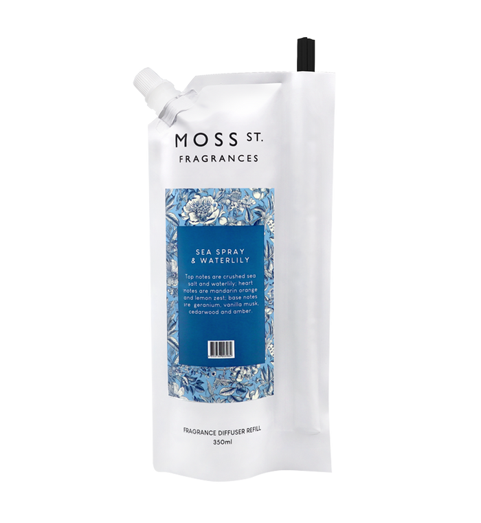 Moss St Diffuser Sea Spray & Waterlily 350ml by Life Pharmacy Orewa