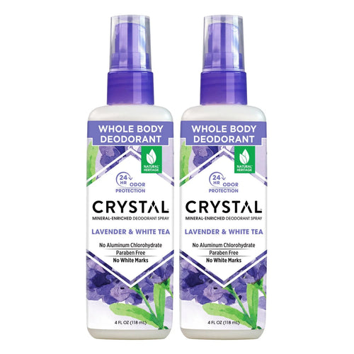 The Crystal Mineral Deodorant Spray  Lavender  White Tea