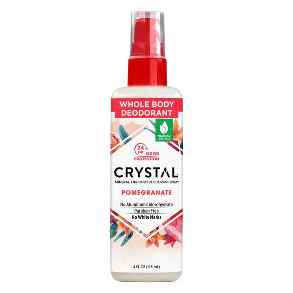 The Crystal Mineral Deodorant Spray  Pomegranate