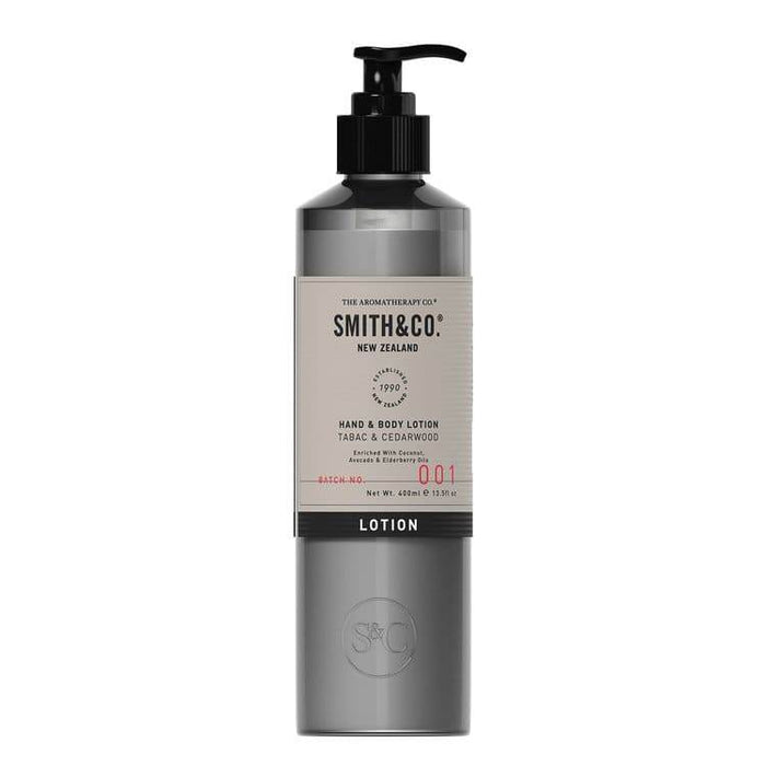 Smith & Co 400ml Hand & Body Lotion Tabac & Cedarwood - Life Pharmacy Orewa