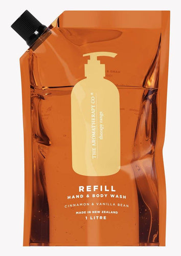 The Aromatherapy Co. Hand & Body Wash Refill - Cinnamon & Vanilla Bean 1L - Life Pharmacy Orewa