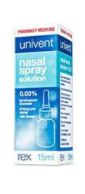 Univent Aqueous Nasal 0.03% Spray - Life Pharmacy Orewa