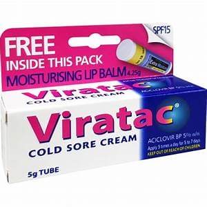 Viratac Cold Sore Cream 5g - Life Pharmacy Orewa
