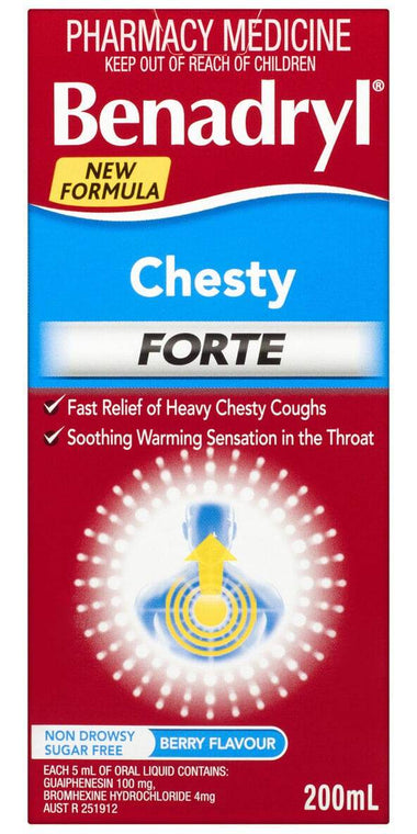 Benadryl Chesty Forte 200Ml - Life Pharmacy Orewa