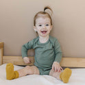 Boody Baby Long Sleeve Romper 3-6 Months Sage - Life Pharmacy Orewa