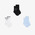 Boody Baby Socks Set of Three for Ages 6 to 12 Months in Grey White and Stripe Design - Life Pharmacy Orewa