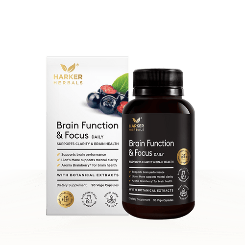 Harker Herbals Brain Function & Focus Vege Caps 90s