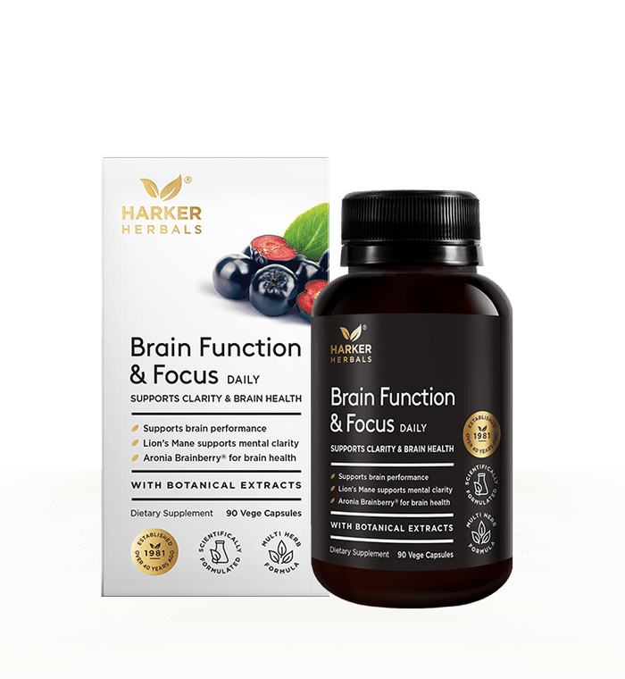 Harker Herbals Brain Function & Focus Vege Caps 90s