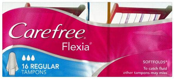 Carefree Tamp Flexia Reg 16 - Life Pharmacy Orewa